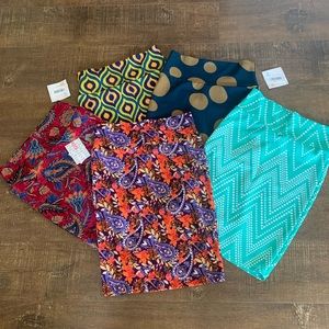 Bundle of 5 LulaRoe Cassie skirts size small
